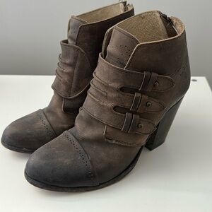 Anthropologie - Freebird Leather Booties in Brown Leather